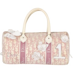 2000s Dior White and Pink Monogram handbag
