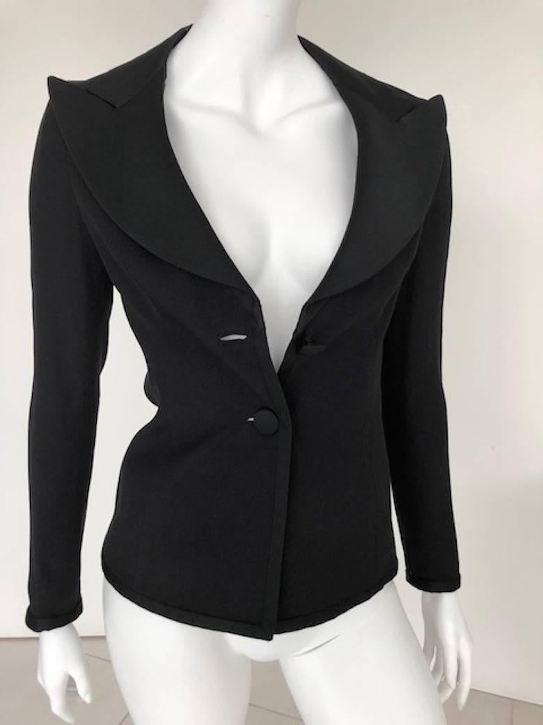 2000s Dolce & Gabbana Black Stylish Jacket Blazer For Sale 1