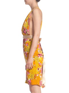 1990S Dolce And Gabbana Colorful Printed Backless Dress