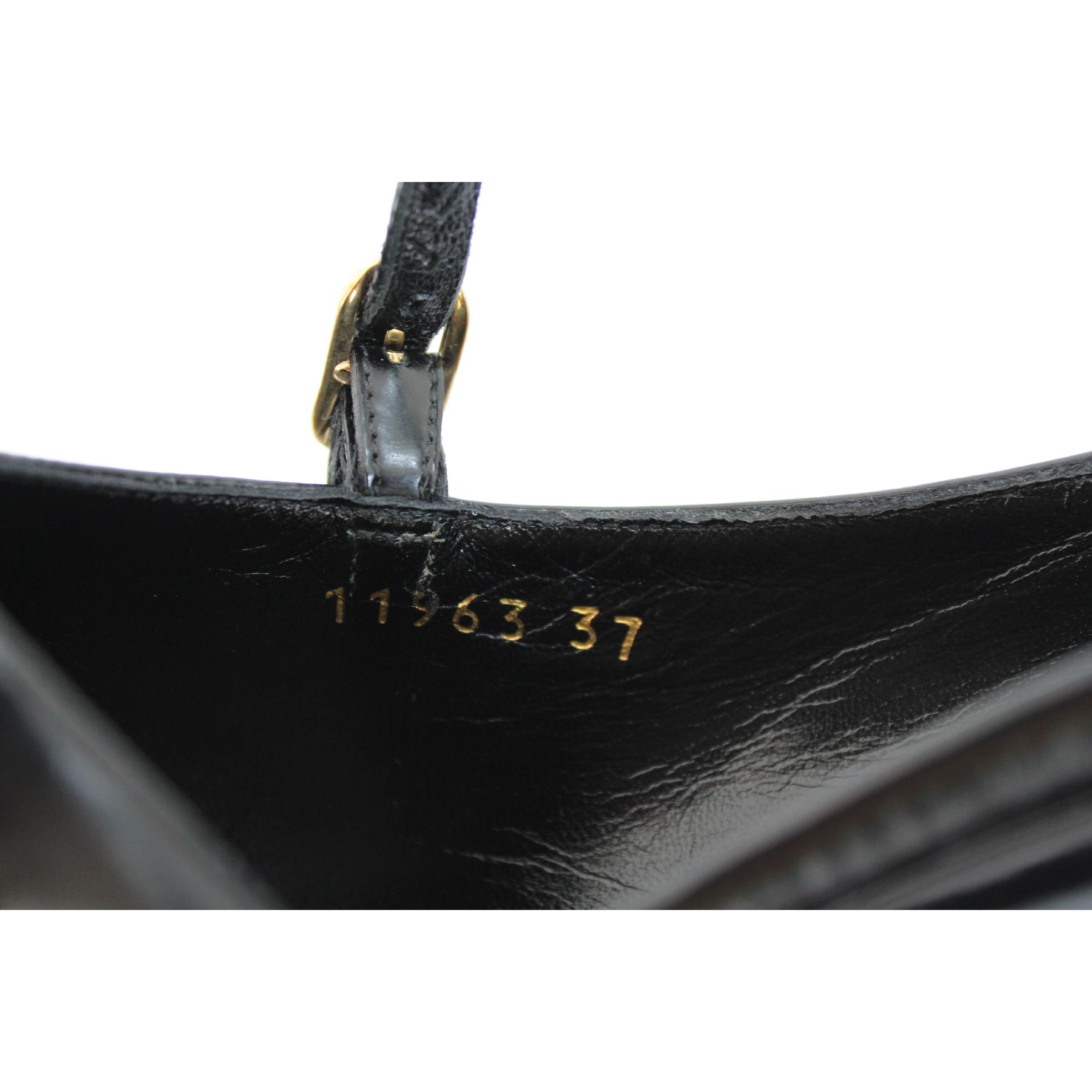 2000s Dolce & Gabbana Black Patent Leather Heel Shoes Decollete 1