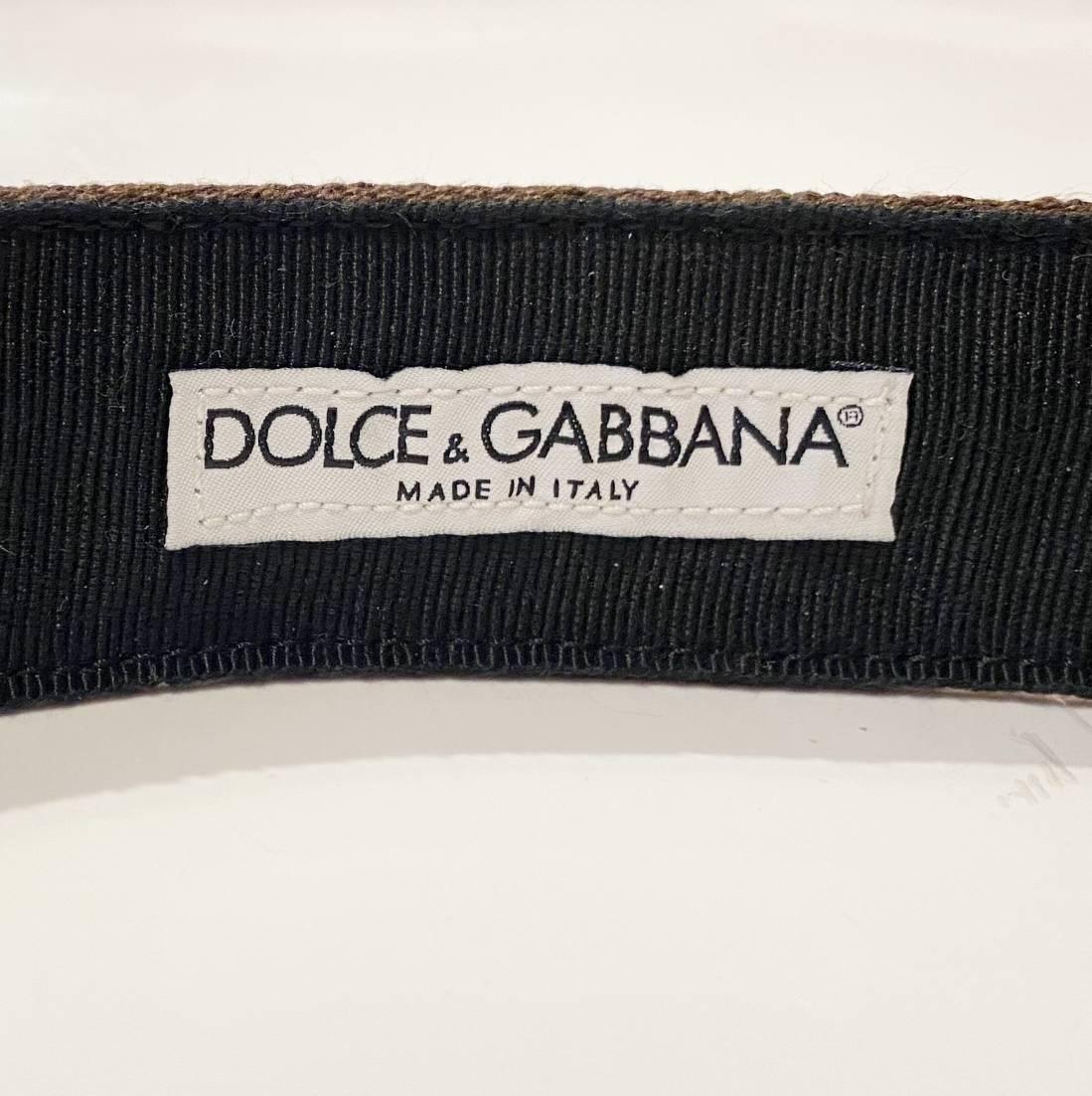 Black 2000s Dolce & Gabbana Cord and Gems Belt  For Sale