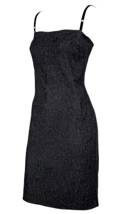 2000s Dolce & Gabbana Denim Bralette Bustier Stretch Denim Darkwash Tube Dress
