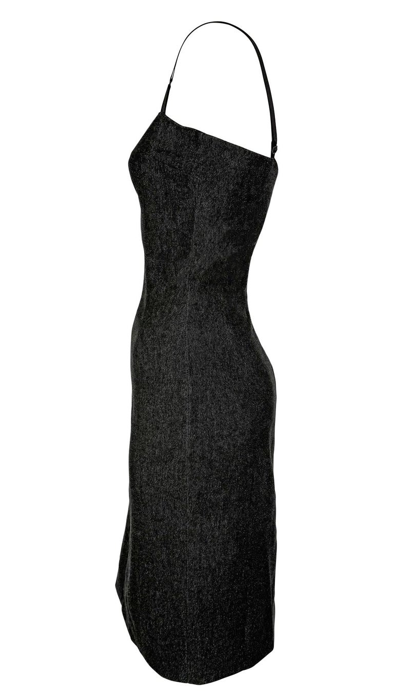 2000s Dolce and Gabbana Denim Bralette Bustier Stretch Denim Darkwash Tube  Dress For Sale at 1stDibs