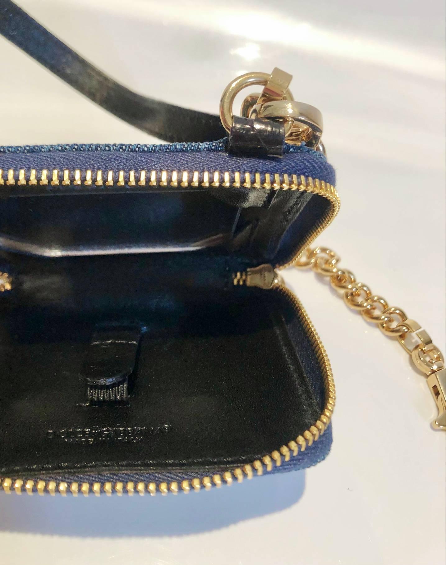 2000s Dolce & Gabbana Denim Mini Box Bag In Excellent Condition In London, GB