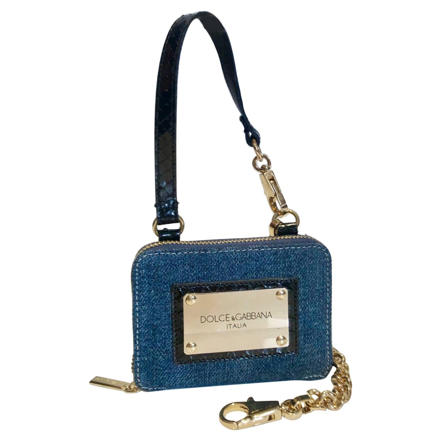 2000s Dolce & Gabbana Denim Mini Box Bag