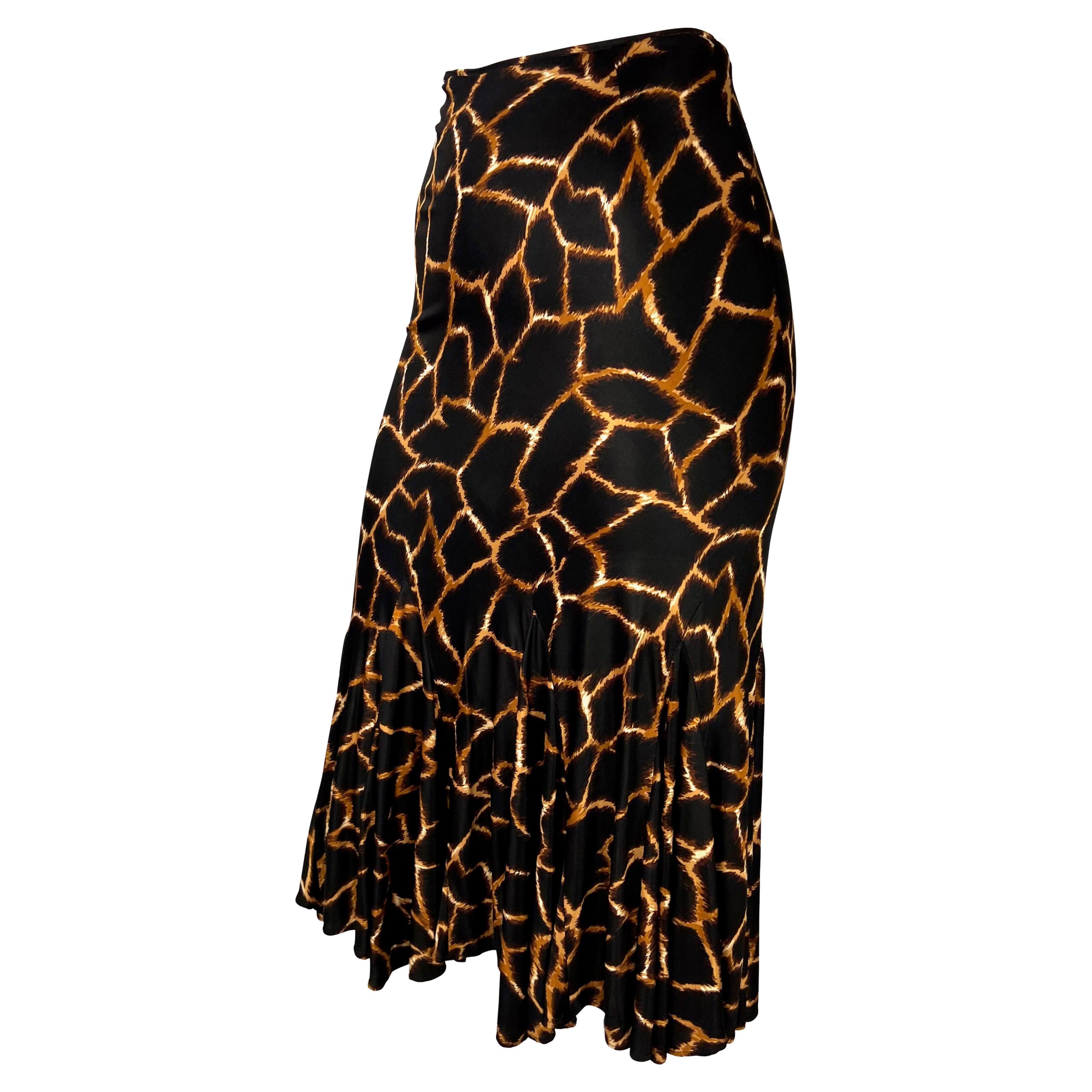 giraffe print skirt