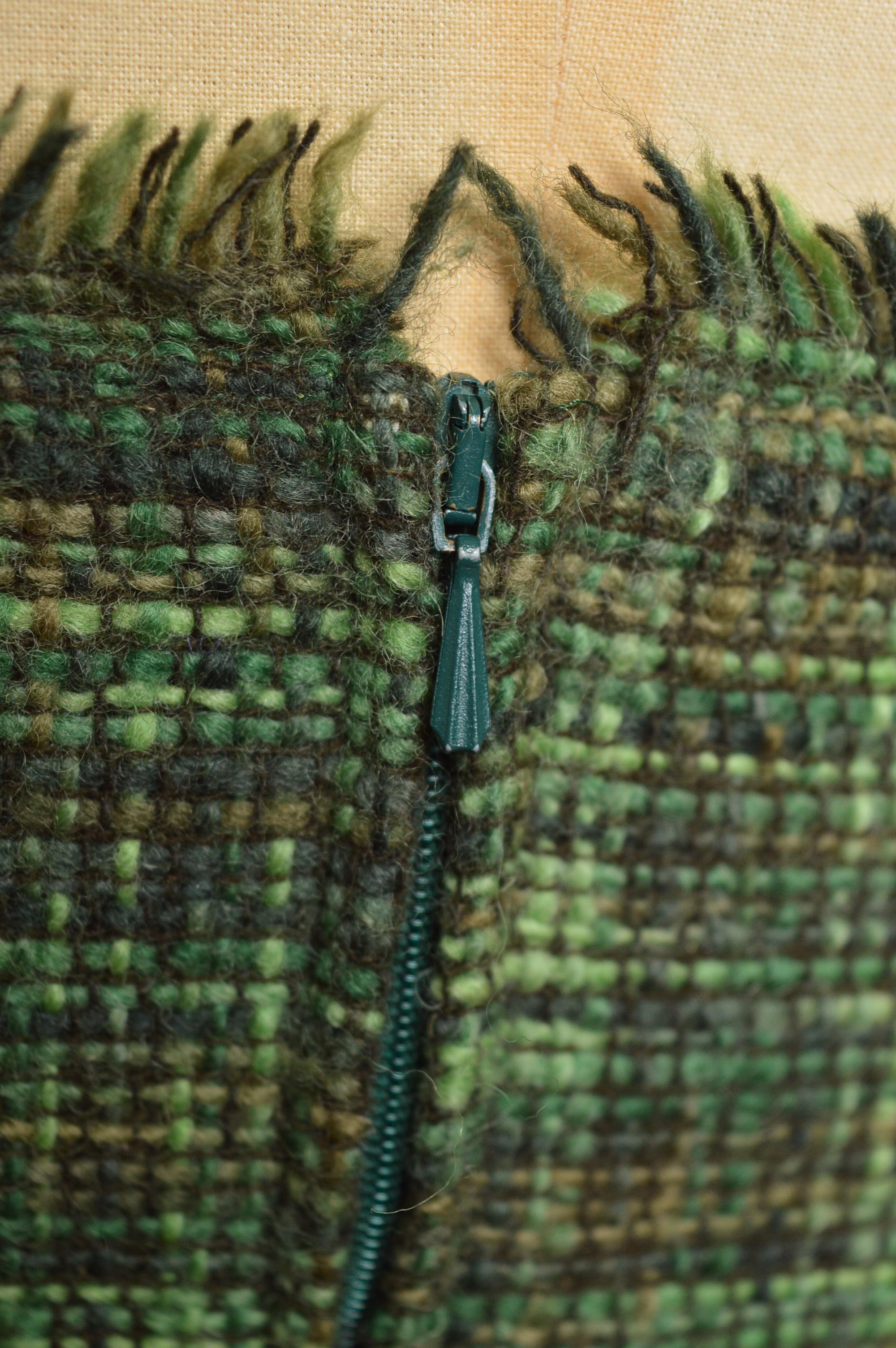 Dolce & Gabbana anni 2000: bustier a corsetto in pizzo e tweed verde con corpetto in denim in vendita 5