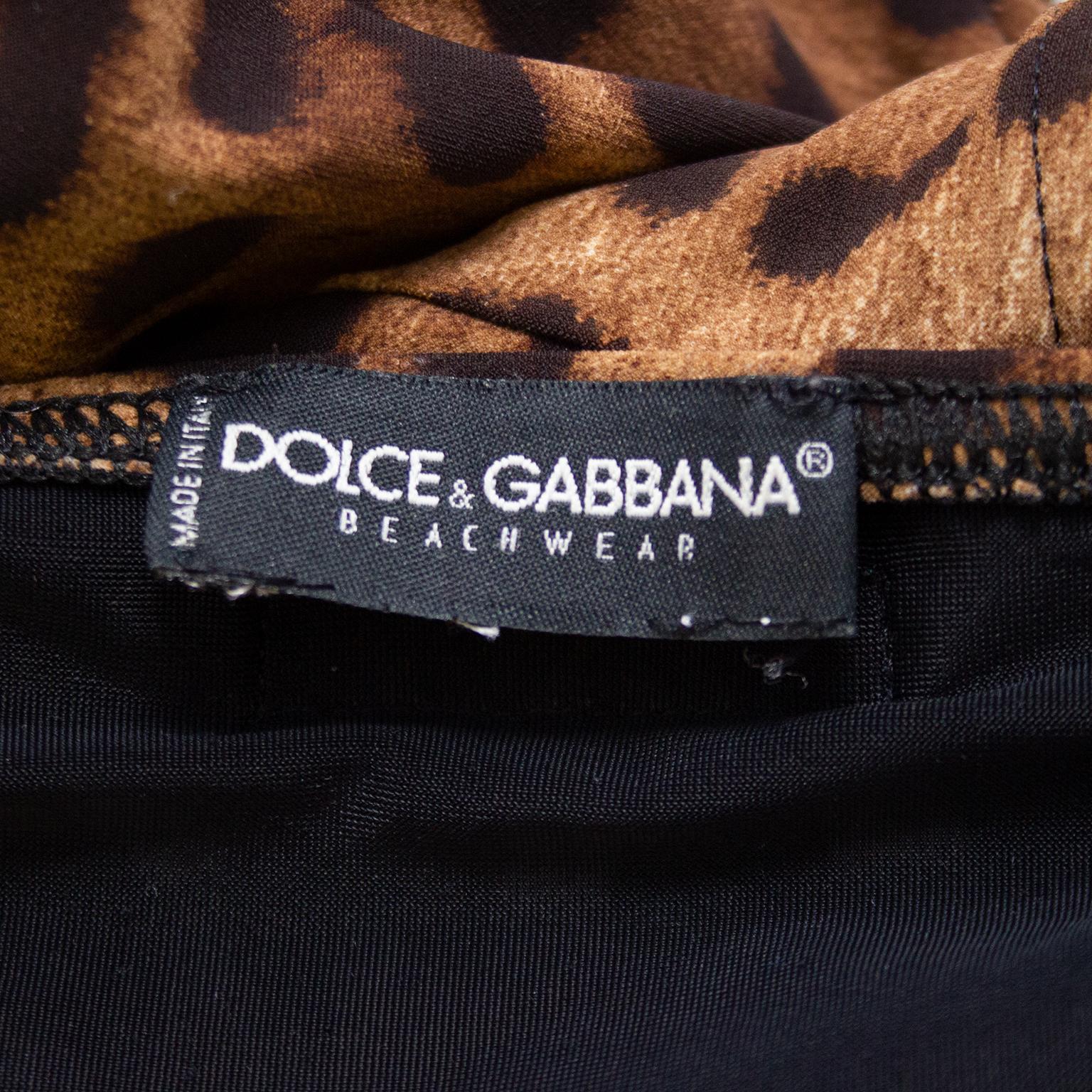 Bikini léopard Dolce & Gabbana des années 2000 en vente 2