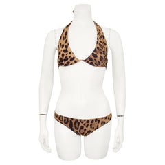 2000er Dolce & Gabbana Bikini mit Leopardenmuster