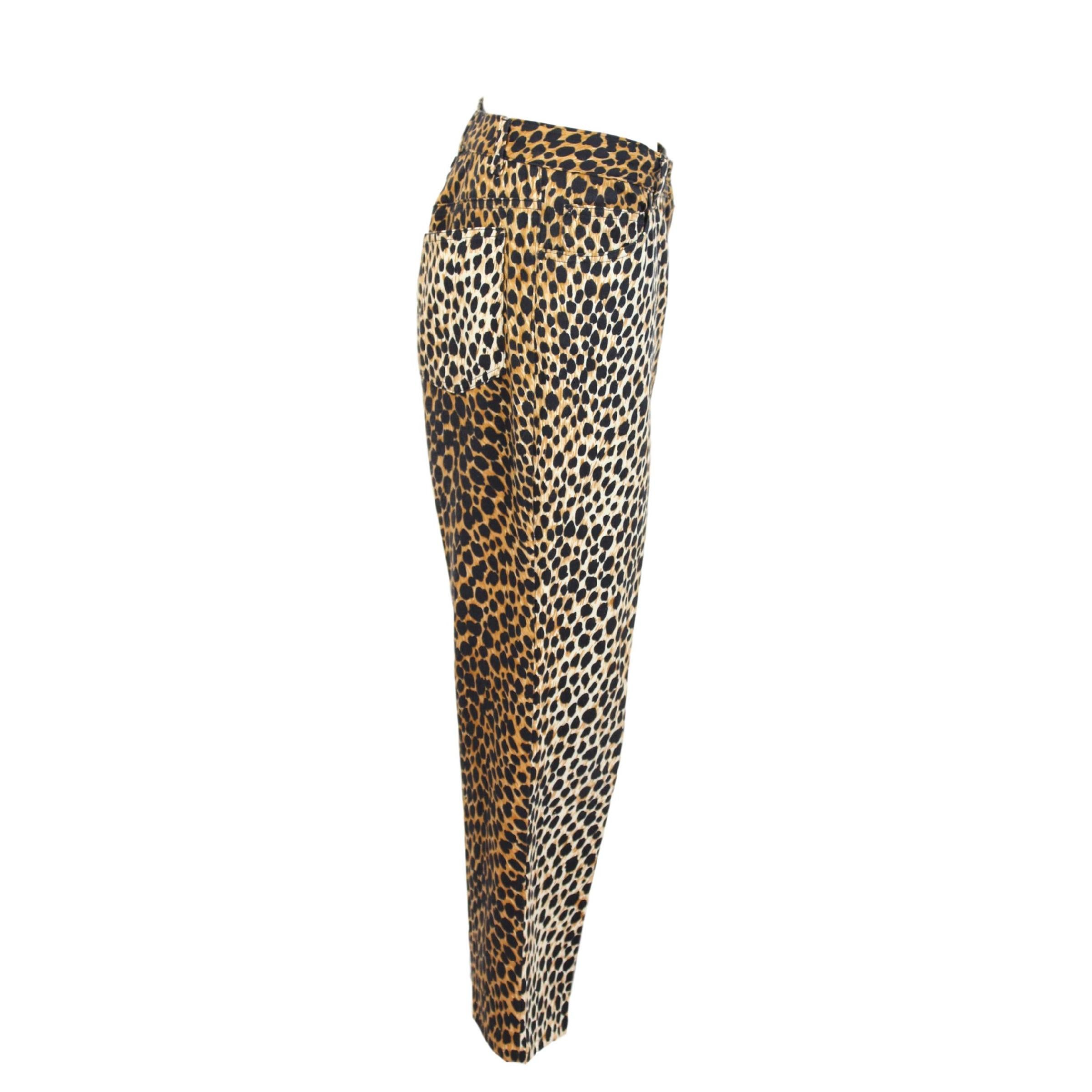 leopard capri pants