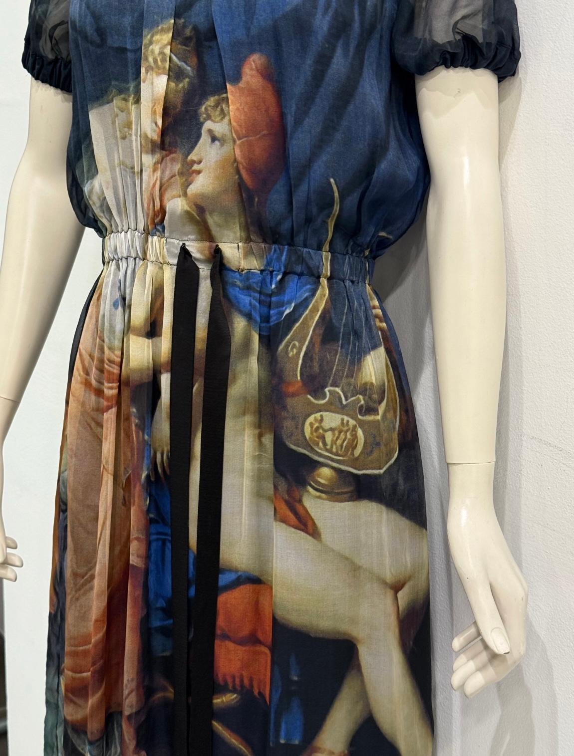 2000s Dolce & Gabbana París y Helen amor pintura vestido en venta 3