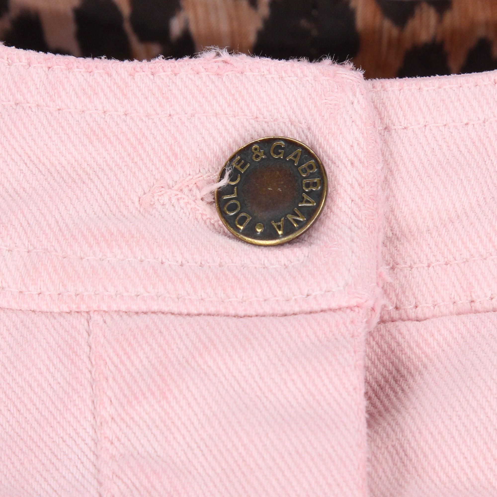 2000s Dolce & Gabbana Pink Denim Jacket 3