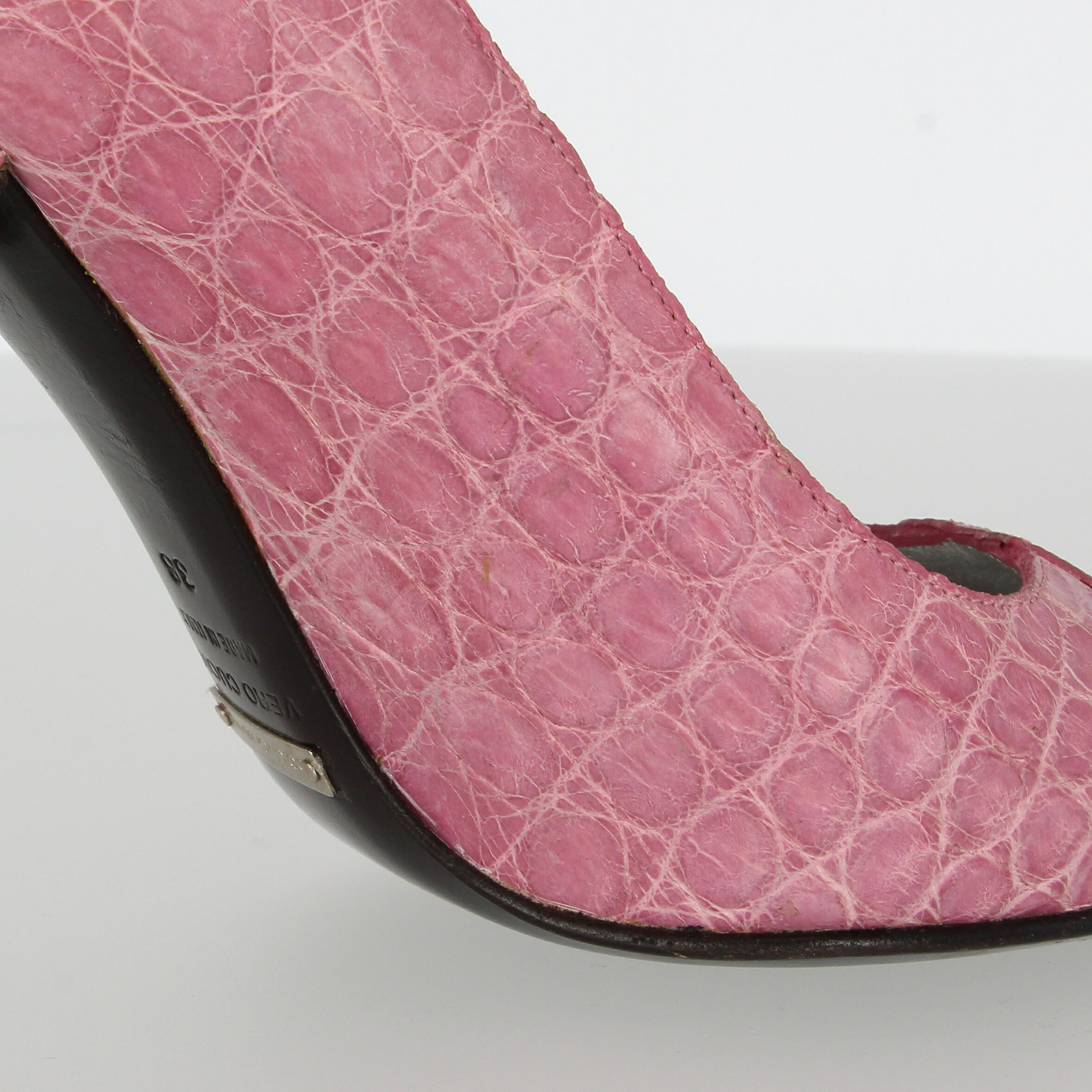 2000s Dolce & Gabbana Pink Leather Pumps 3