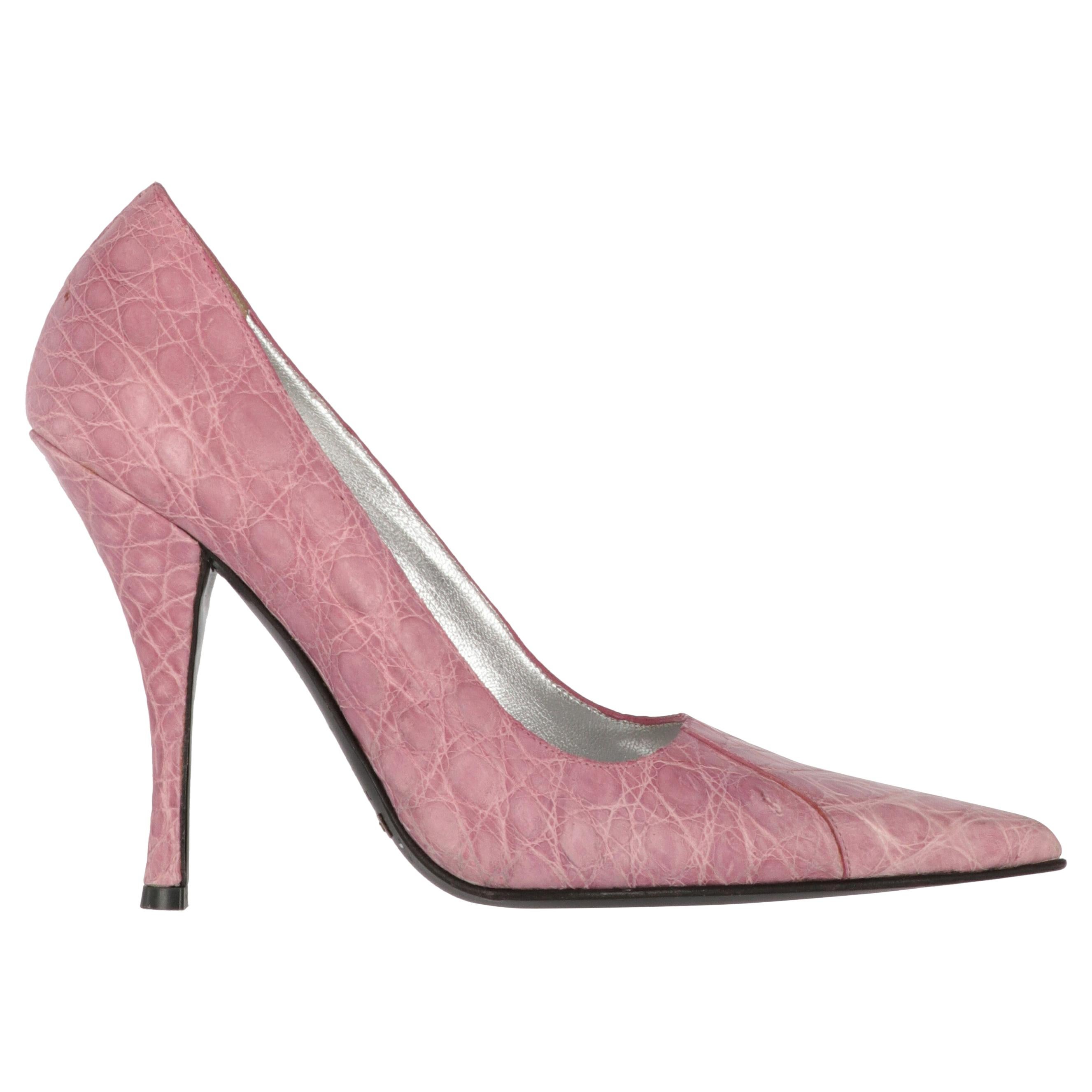 2000s Dolce & Gabbana Pink Leather Pumps