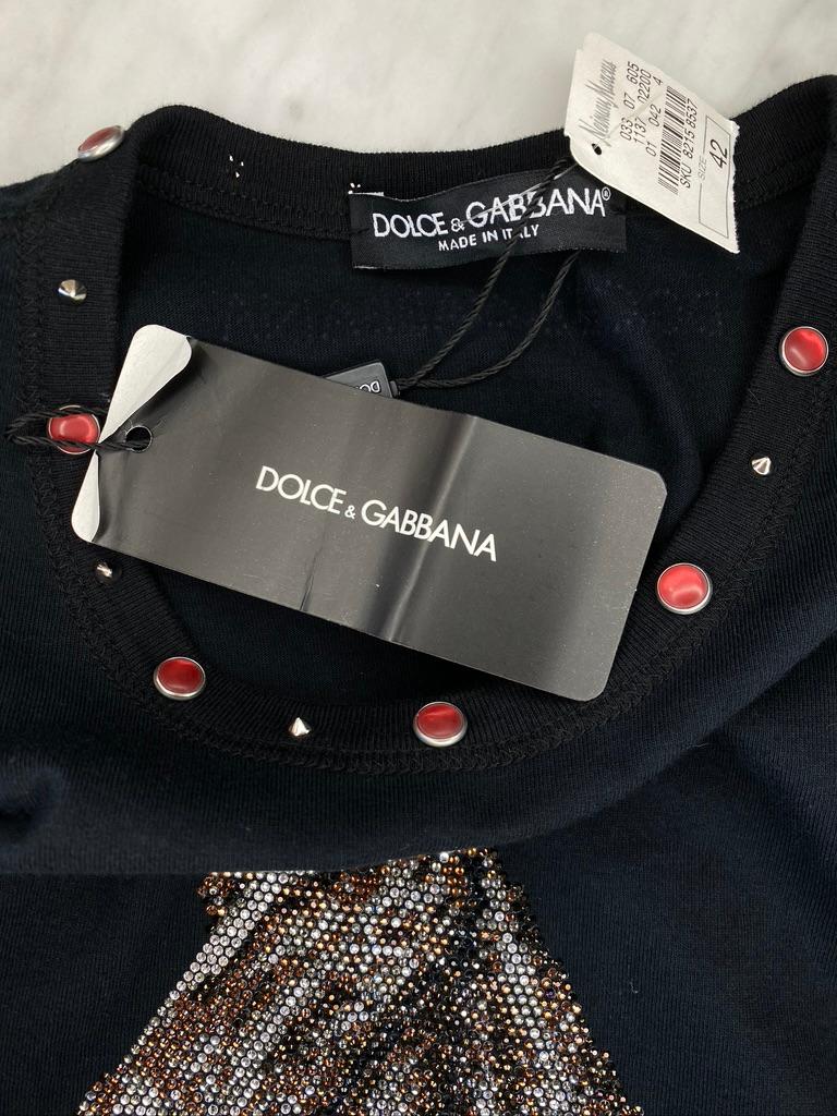 2000s Dolce & Gabbana Rhinestone 'Rodeo' Western Studded Horse Black Tank Top 2