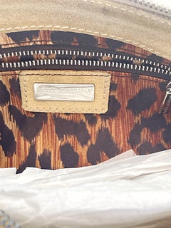 2000s Dolce & Gabbana Tan Suede + Python Snakeskin Vintage Handbag Shoulder Bag