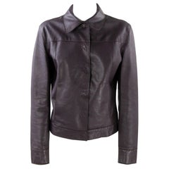 2000s Dolce&Gabbana Purple Leather Jacket