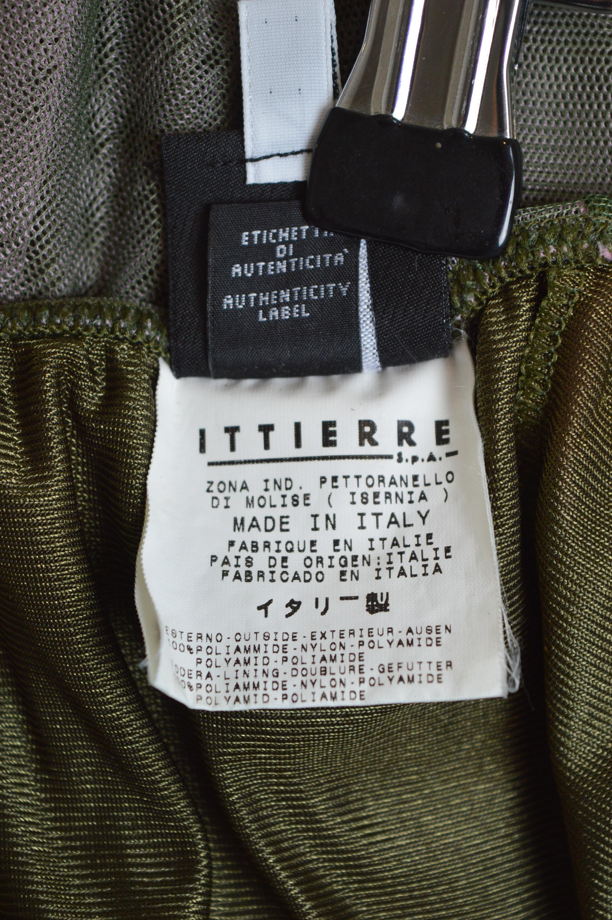 2000s Donatella Versace Vestido de cóctel corsé bustier de malla etérea verde rosa en venta 10