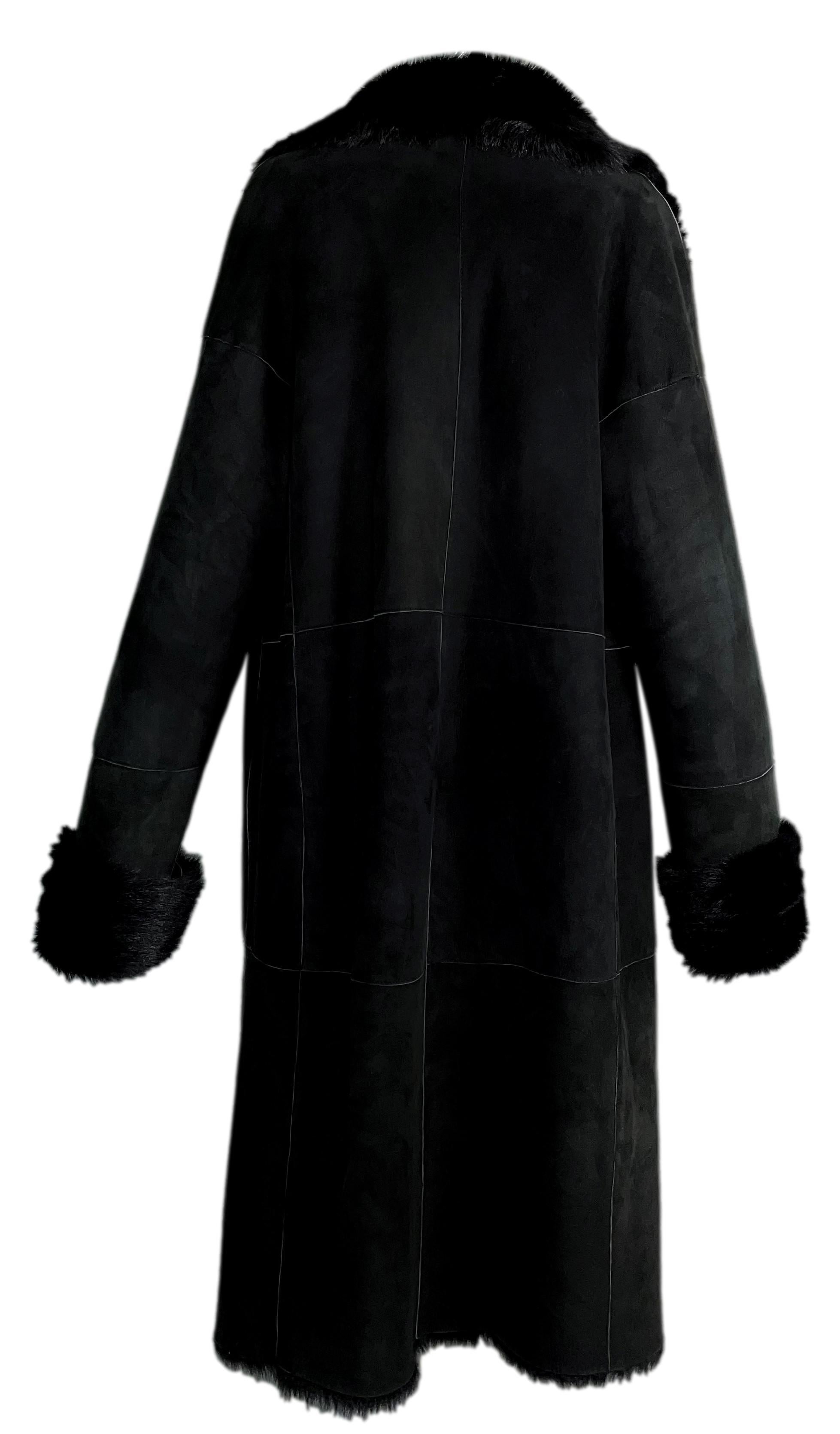 donna karan faux fur coat