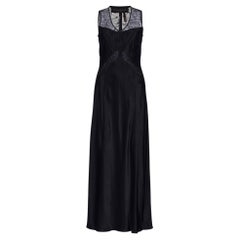 2000s Donna Karan Black Lace Gown