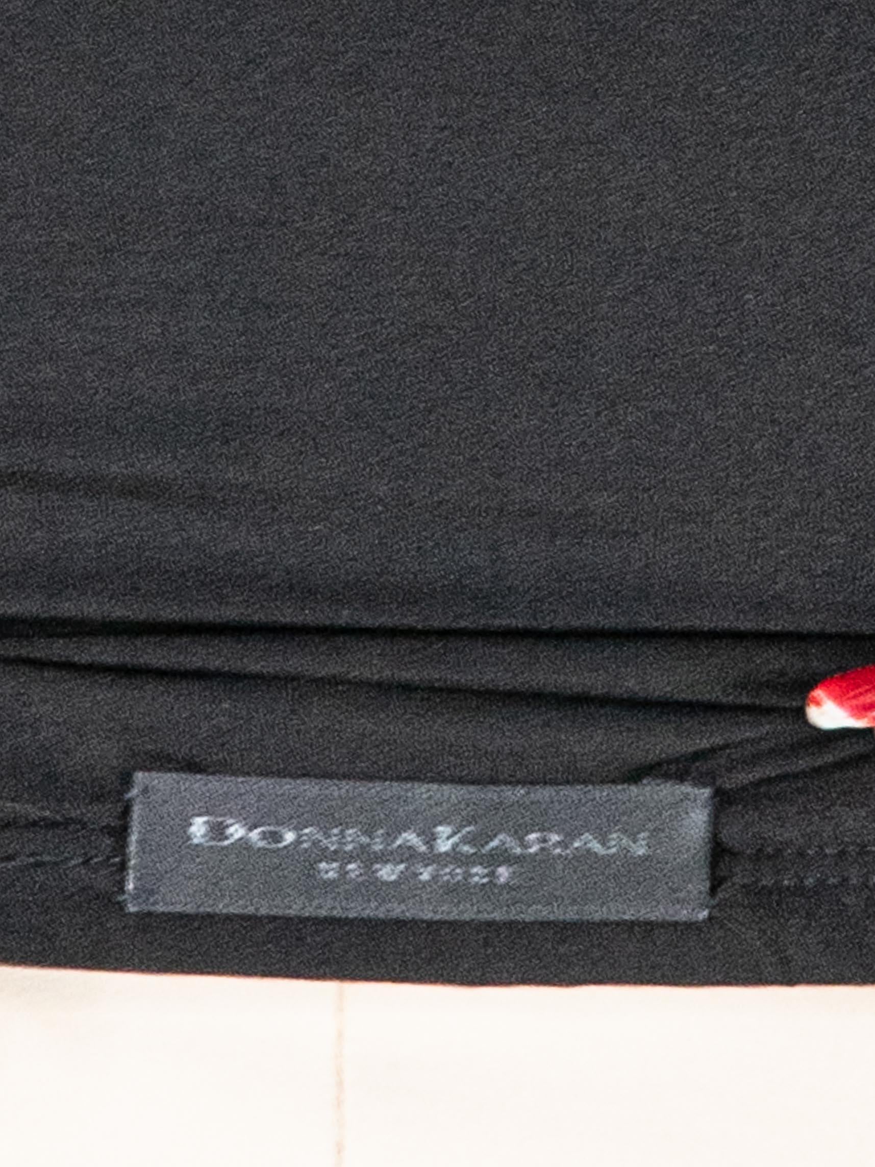 2000S DONNA KARAN Black Nylon Blend & Silk Organza Skirt With Outside Petticoat For Sale 3