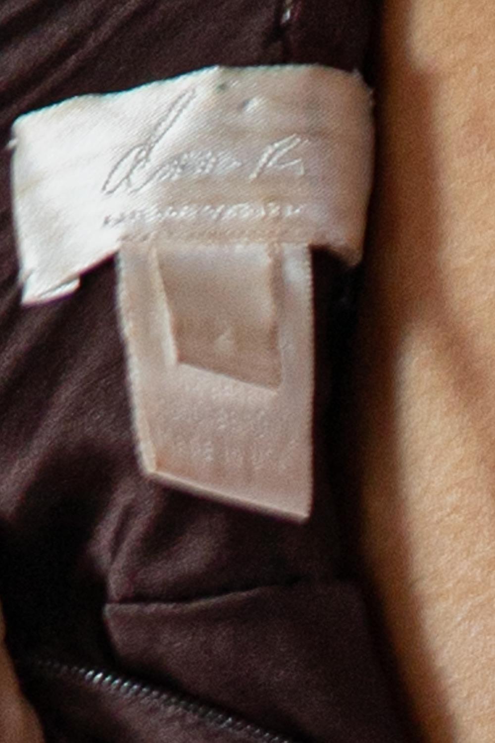 2000S Dor-Ri Burgundy & Silver  Silk Tulle Cocktail Dress For Sale 5