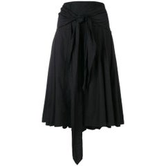 2000s Dries Van Noten Black Cotton Skirt