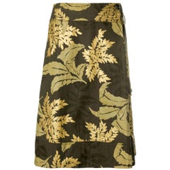 2000s Dries Van Noten Printed Trapeze Skirt