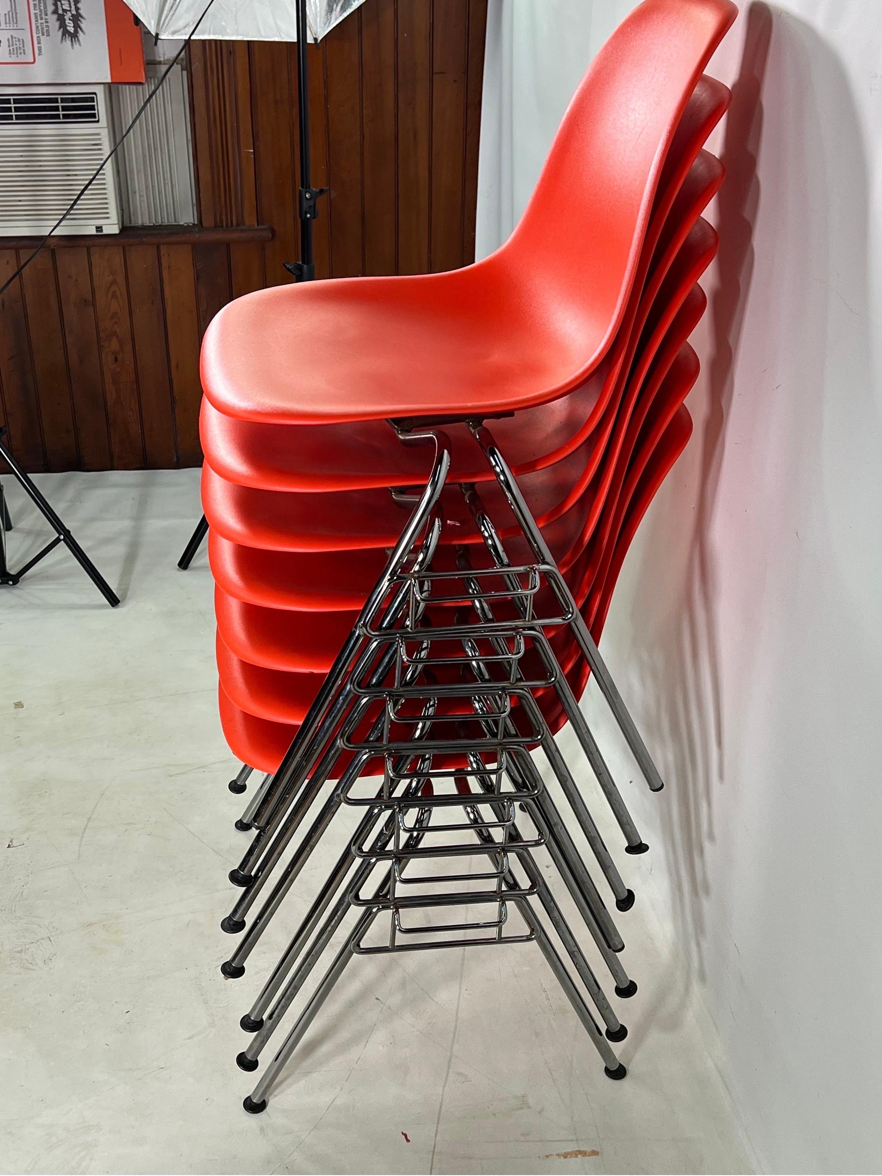 American 2000s Eames Molded Plastic Side Chair For Sale