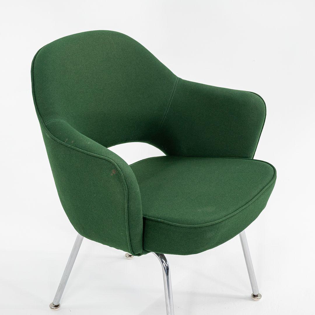 This is a Saarinen Executive Chair, Model 71 USB, designed by Eero Saarinen for Knoll in 1950. These particular examples date to the 2000s. The listed price includes one chair, and two are available for purchase. Their design features legs of