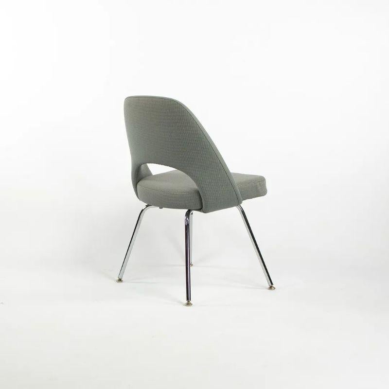 American 2000s Eero Saarinen for Knoll Executive Side Chair in Blue Fabric, Model 72 For Sale