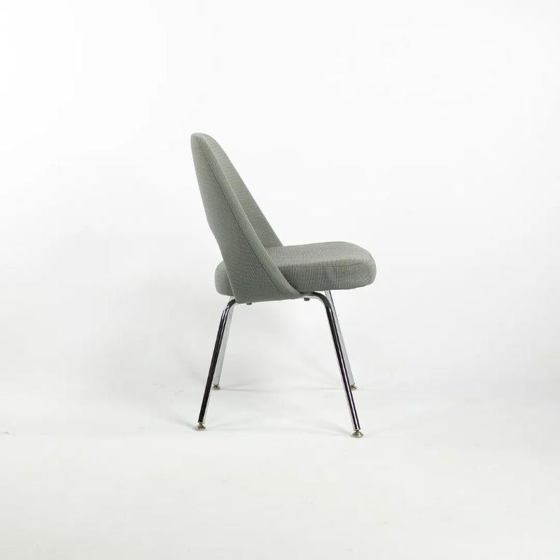 2000s Eero Saarinen for Knoll Executive Side Chair in Blue Fabric, Model 72 For Sale 2