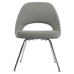 2000s Eero Saarinen for Knoll Executive Side Chair in Blue Fabric, Model 72