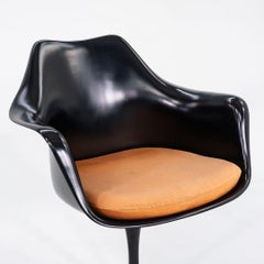 2000s Eero Saarinen for Knoll Tulip Dining Arm Chair in Black