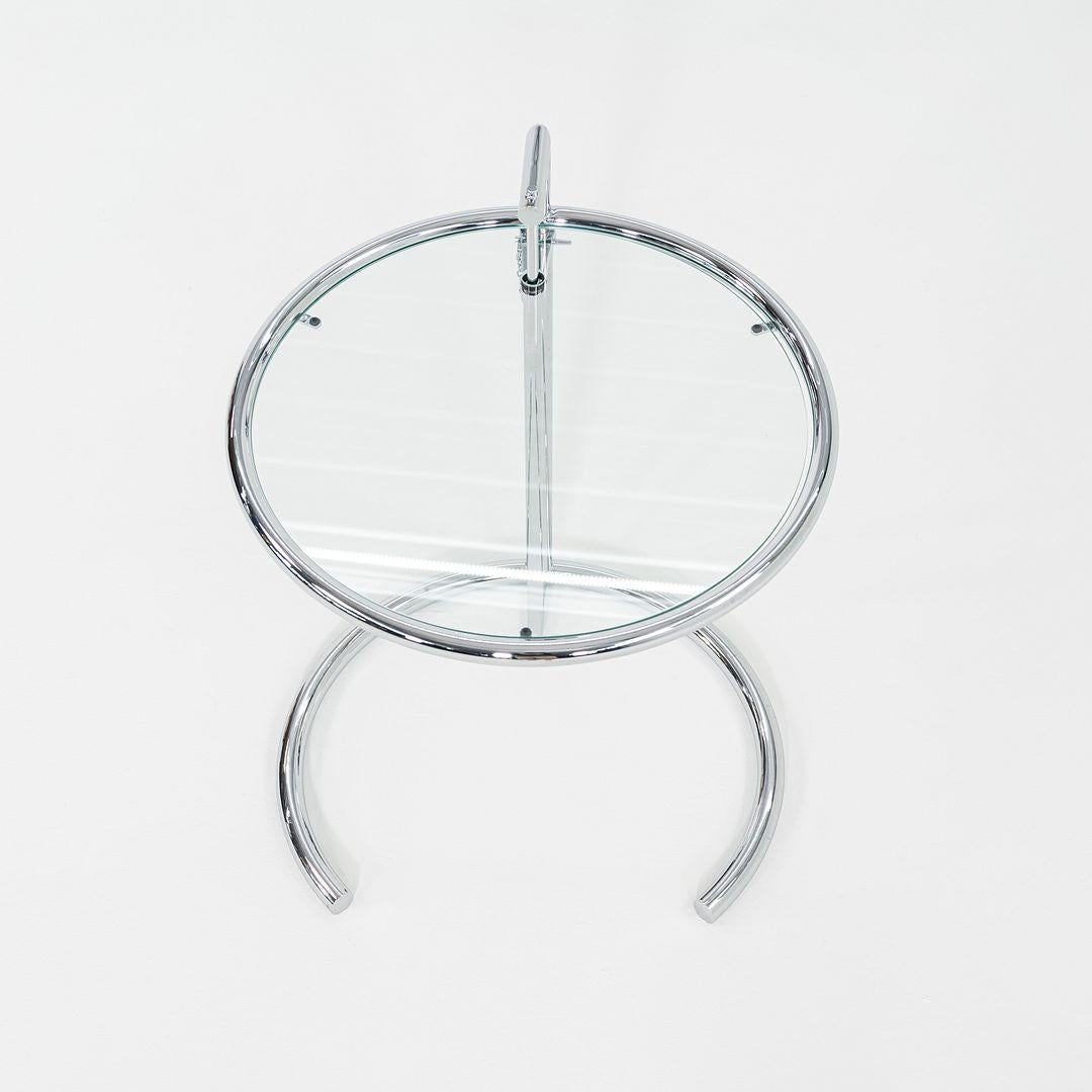 2000s Eileen Gray Adjustable Table E1027 in Glass Attributed to Classicon (Stahl) im Angebot