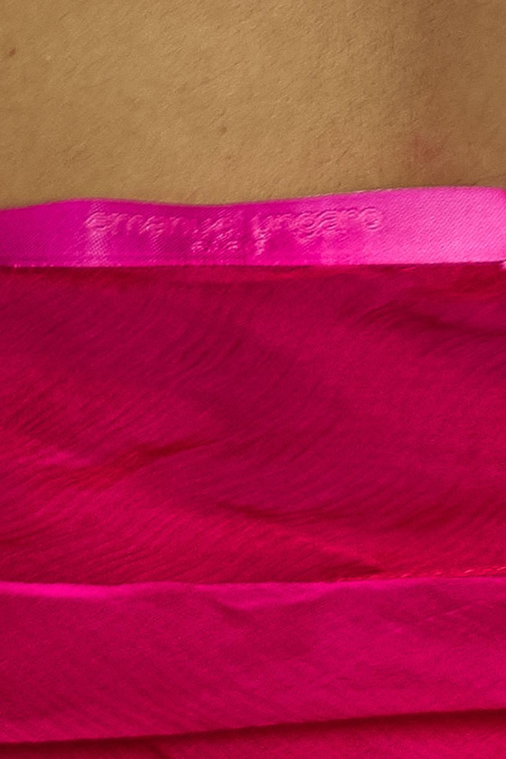 2000S EMANUEL UNGARO Hot Pink Silk Chiffon Beyonce Era Cocktail Dress For Sale 7