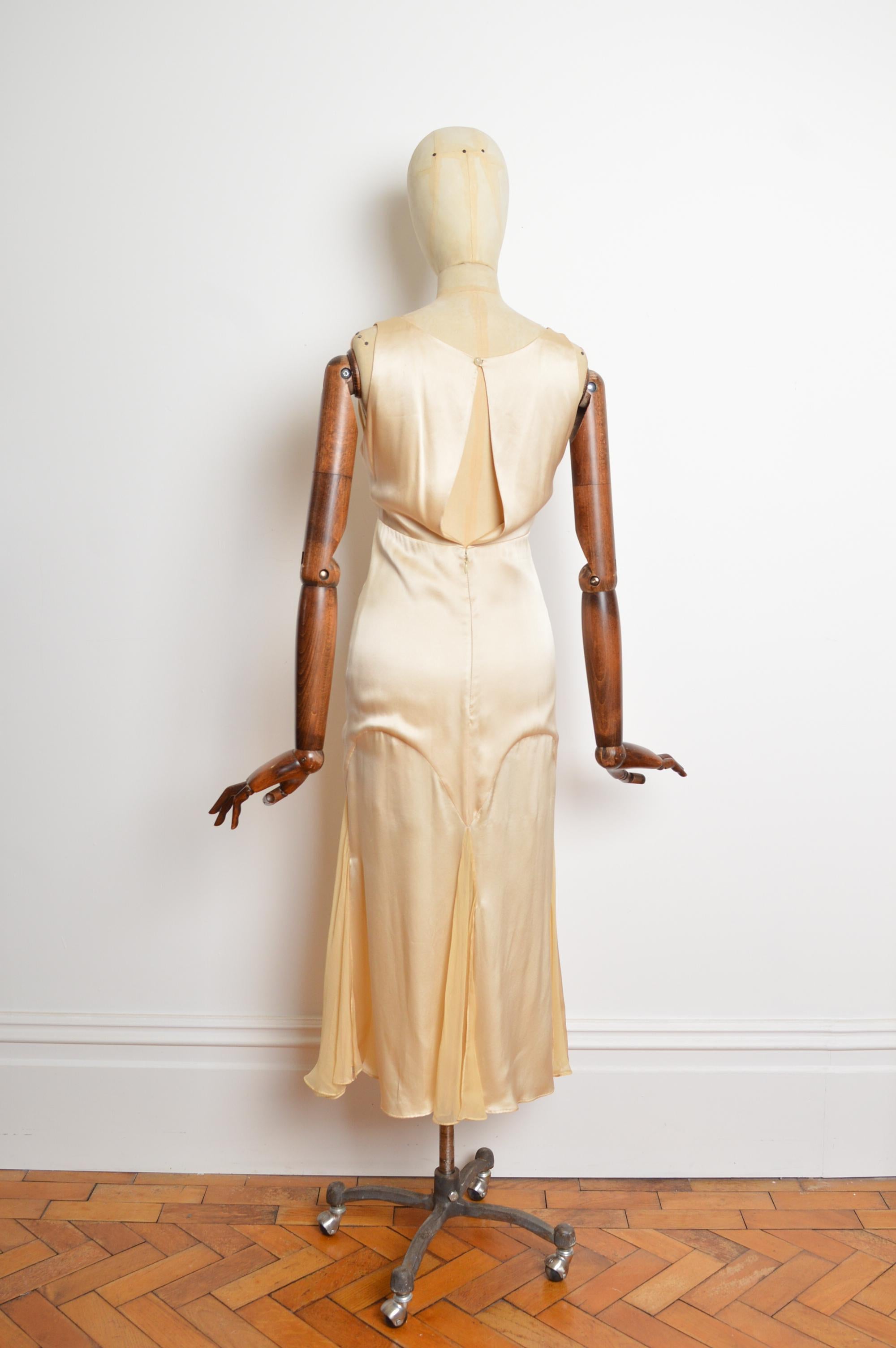 2000s Emanuel Ungaro Nude Long Cream Silk Satin Slip Dress & Matching Bolero Set For Sale 1