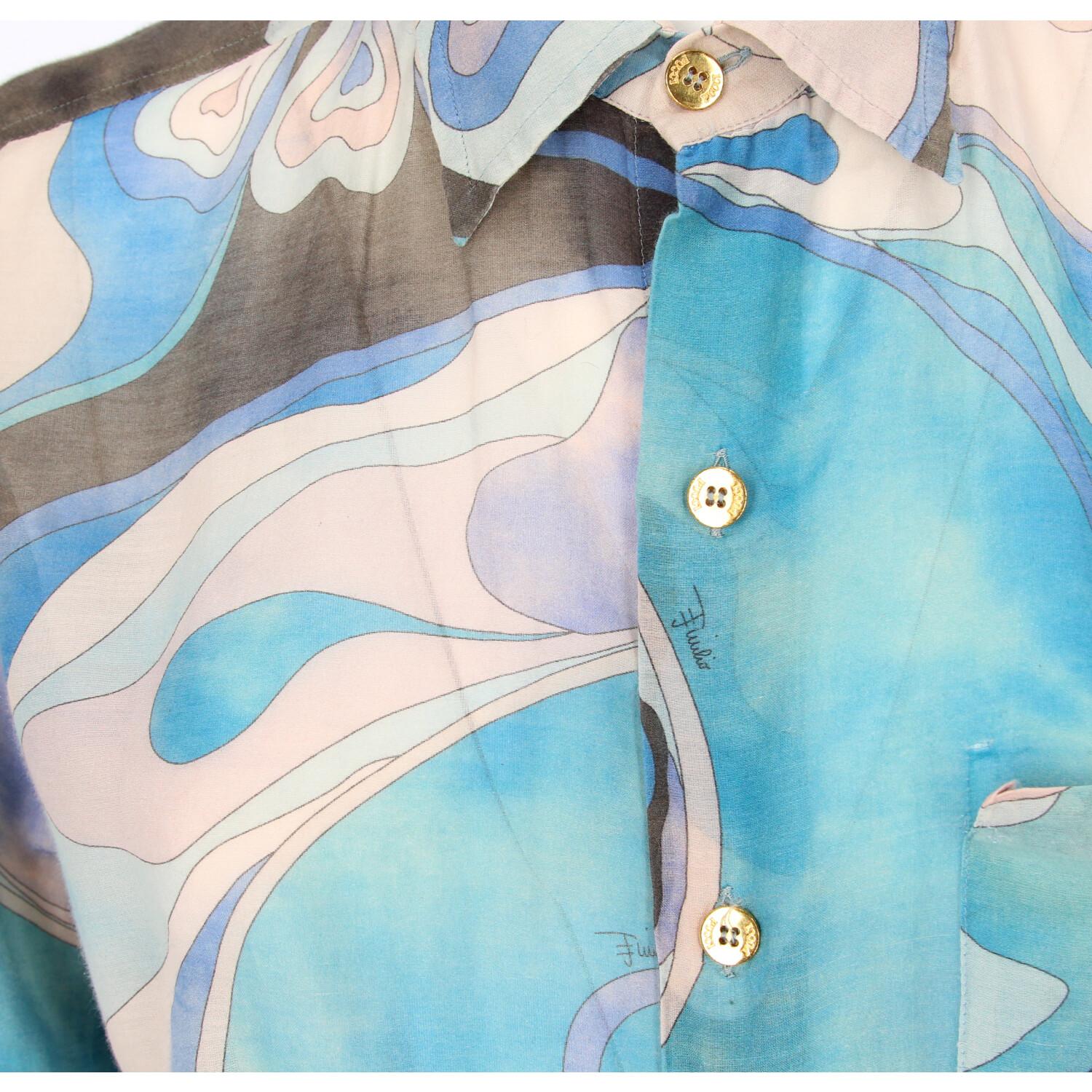 2000s Emilio Pucci Abstract Print Shirt In Good Condition In Lugo (RA), IT