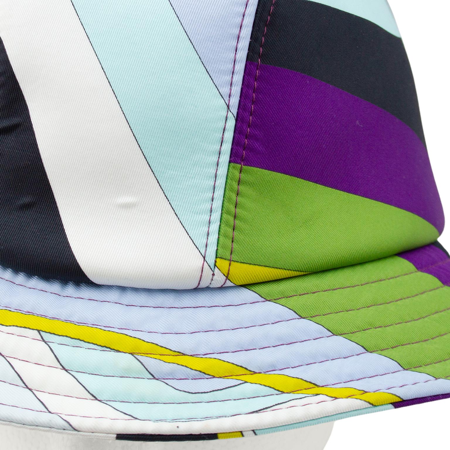 2000's Emilio Pucci Neoprene Multicoloured Bucket Hat In Good Condition In Toronto, Ontario