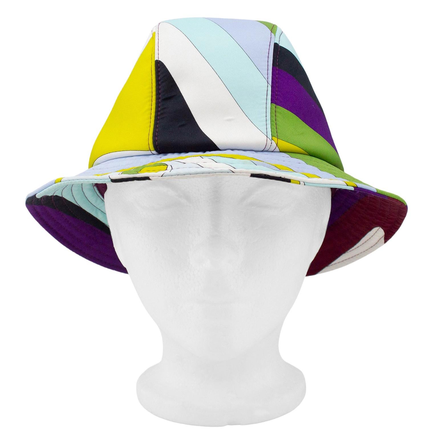 2000's Emilio Pucci Neoprene Multicoloured Bucket Hat