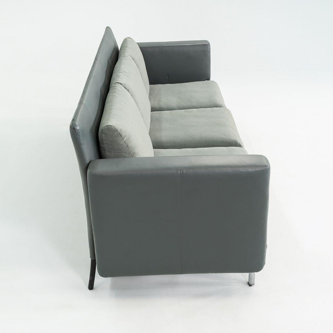 2000s EOOS for Walter Knoll/Coalesse Jason 390 3-Seater Sofa in Leather & Fabric For Sale 3
