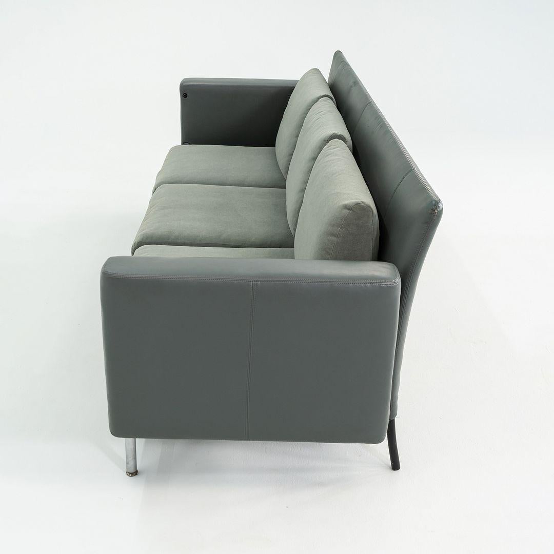2000s EOOS for Walter Knoll/Coalesse Jason 390 3-Seater Sofa in Leather & Fabric For Sale 4