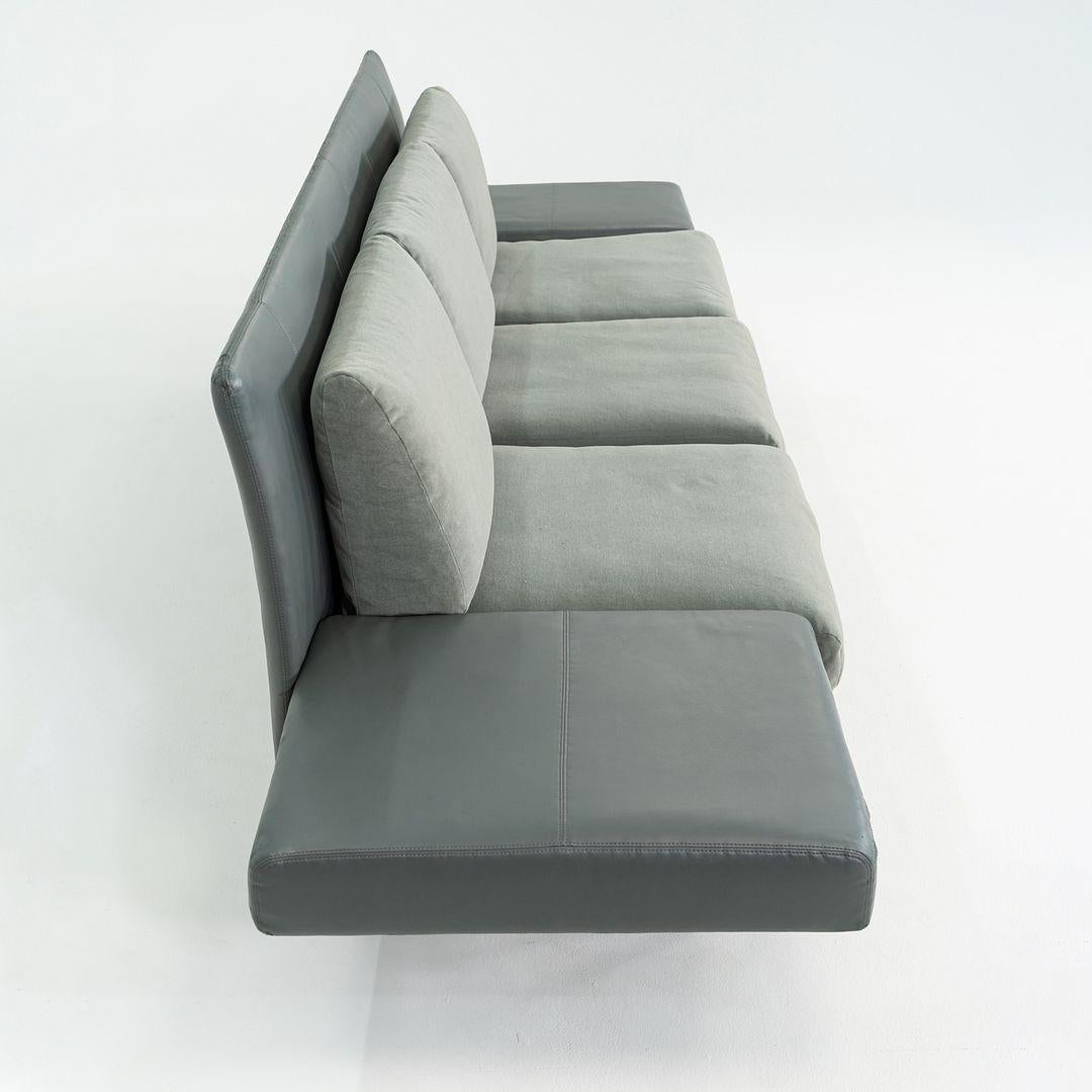 Contemporary 2000s EOOS for Walter Knoll/Coalesse Jason 390 3-Seater Sofa in Leather & Fabric For Sale