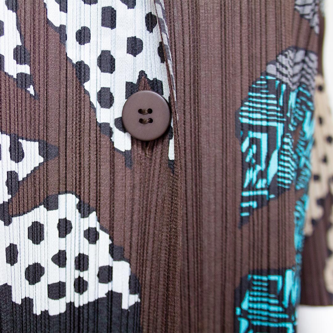 Women's or Men's 2000's Era Issey Miyake Forest Woods Pleats Please Long Cardigan/Coat For Sale