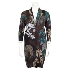 Used 2000's Era Issey Miyake Forest Woods Pleats Please Long Cardigan/Coat