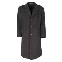 2000s Ermenegildo Zegna dark grey wool coat