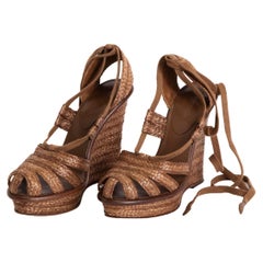 2000s Espadrillas style sandals in raffia by Bottega Veneta