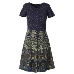 2000s Etro knee-lenght dress paisley and floral printed