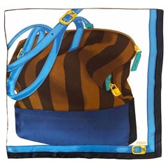 2000s Fendi Bag Silk Scarf