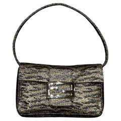 2000’s Fendi mini Baguette bag with Shimmering Finish